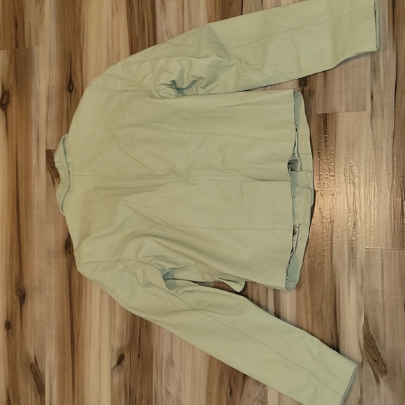 bebe Real Mint Green Leather Jacket - Picture 11 of 16